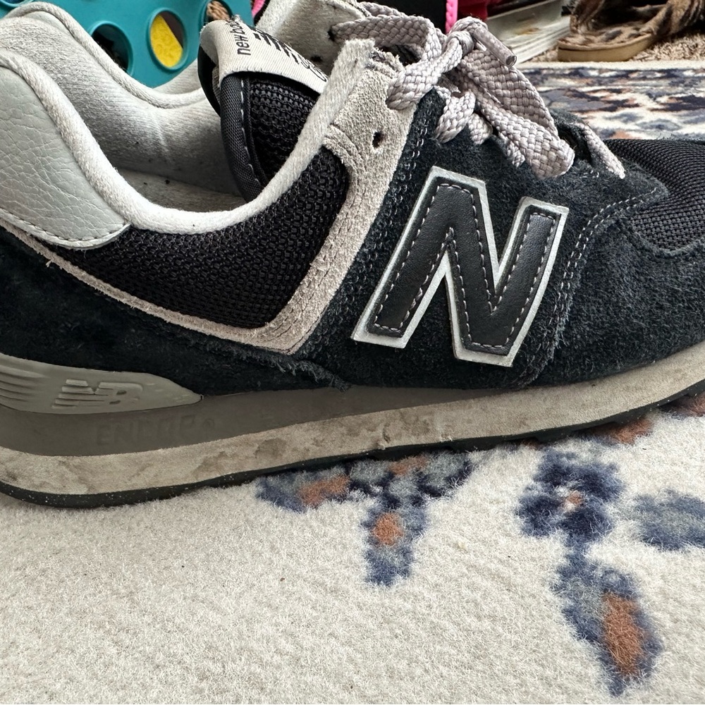New Balance 574 Black and Gray Sneakers